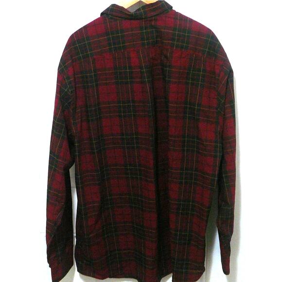 Roundtree & Yorke 2XT Long Sleeve Button Down Collar Men's Plaid Shirt - Picture 2 of 4